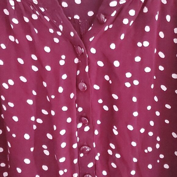 Anthropologie Maeve Maroon Top - Picture 5 of 10